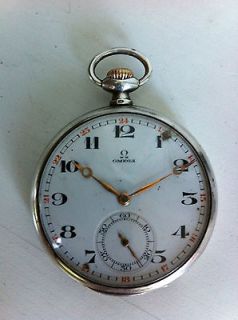 vintage omega silver 0 900 swiss men s pocket watch