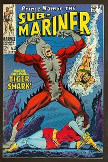   Namor, The Sub Mariner # 5, Sept 1968, Tiger Shark watch out, 6.5 7.5