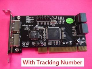 LOW PROFILE BRACKET PCI SATA eSATA 4 CHANNEL RAID CARD WORK WINDOWS 7 