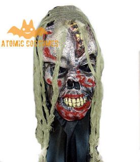 Zombie Mask Halloween Costume Skull Dead Scary Skeleton Gross Ugly 