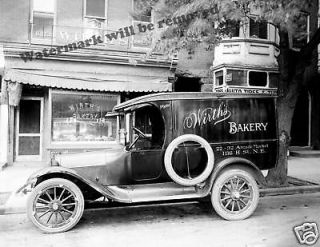 Photograph Vintage Image Wirths Bakery Delivery Truck Washington 