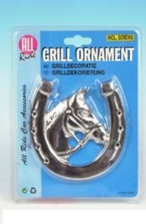   RIDE GRILL MASCOT CHROME HORSE+ SHOE for VAN / LORRY / TRUCK   NEW