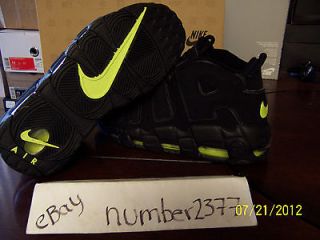   2012 Nike Air More Uptempo Pippen Black Volt size 13 mens Olympic