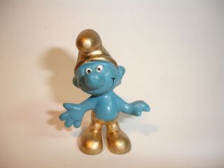 g3 gold smurf action figure rare schtroumpf lot from canada