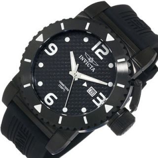 invicta mens sea hunter black dial rubber analog watch time left $ 75 