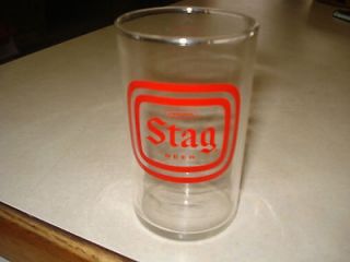 stag beer glass carling brewery small tasting glass time left