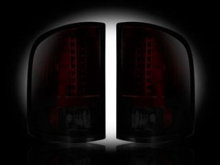 chevy gmc recon red smoked led tail lights 07 11
