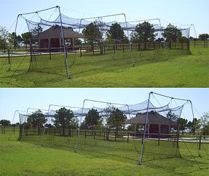 HEAVY DUTY 70x12x12 #36 Batting Cage Net & 1 1/2in Galvanized Steel 
