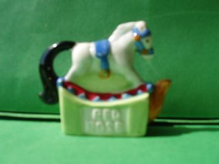 RED ROSE MINI TEAPOT ROCKING HORSE (SEALED) TOY CHEST, 1998
