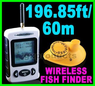 wireless portable dot matrix fish finder sonar radio c time