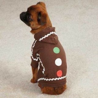   Canine Gingerbread Dog Costumes Easy Fit Dogs Pajama Pjs Pet Apparel