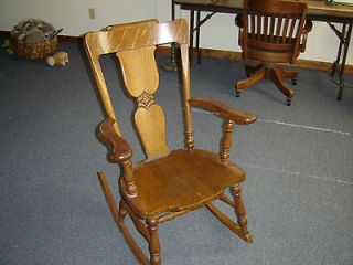 antique tiger oak rocking chair time left $ 19 99