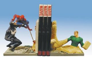 marvel spiderman vs sandman vs venom bookends from australia time