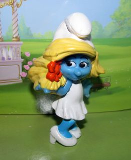   Girl Smurf Smurfs Blue Figurine Action Figure Birthday Cake Topper