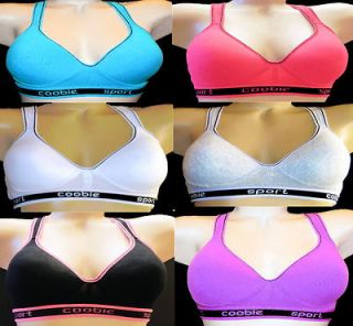 newly listed 38c racer back padded sports bra seam free