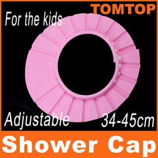   Baby Kids Children Shampoo Bath Shower Cap Hat Wash Hair Shield Pink