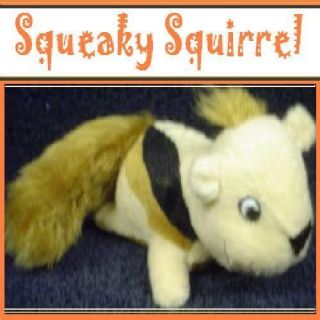 squeaky animals plush pet cat dog toy squirrel fetch time