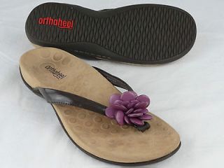   DEAL  ORTHAHEEL Shoes Womens SOLANA Thong Sandal Brown US 7 EUR 38