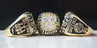 Edmonton Oilers 1987 Stanley Cup Replica Ring Gretzky Engraved