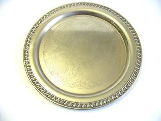 Antique Leonard Silver Electro Plated Round Serving Dish, Plate . Man 
