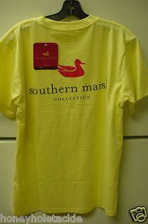 new southern marsh authentic yellow t shirt size large
