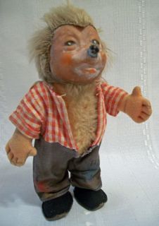 1950s Steiff   Mecki Hedgehog Doll   What a Funny Little Character 