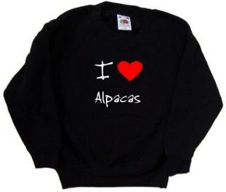 love heart alpacas kids sweatshirt more options print colour