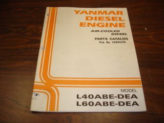 yanmar l40abe l60abe dea engine parts manual 