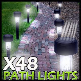 lot x 48 gorgeous solar powered path pathway garden lights