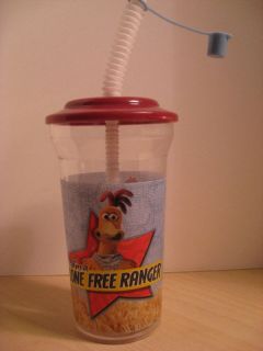 chicken run sports tumbler w straw ginger rocky time left