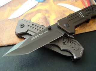 SOG semi automatic Embossed aluminum handle Folding Lock Knife 57
