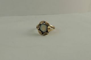 14K GOLD ANTIQUE OPAL RING SIZE 6.25 2.8 GRAMS SMALL CHIP ON ONE EDGE