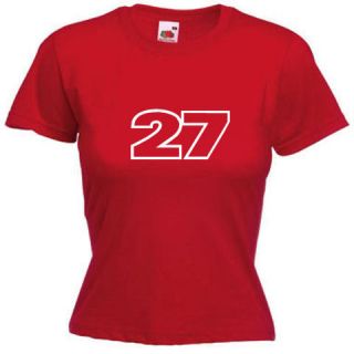 racing 27 casey stoner motogp fans ladies red t shirt