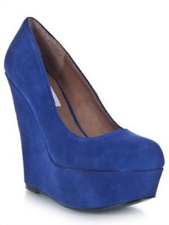 NEW STEVE MADDEN PAMMYY Party Casual Suede Platform Slip On Heel Wedge 