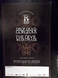 The Devil Wears Prada tour poster Rise Records Drop Dead Gorgeous 