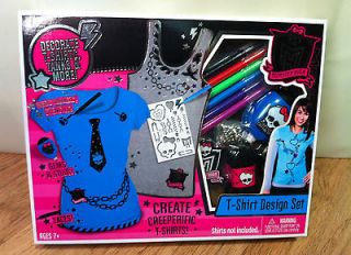 Monster High   T Shirt Design Set   Fabric Markers, Stencils, Gems 