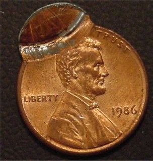 1986 lincoln cent double struck coin  80