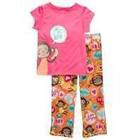 Carters 2 Piece Pajamas Talking To My BFF Monkey Pink Size 5 NWT