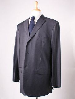 NWT $3495 ISAIA NAPOLI Solid Charcoal Gray Sciammeria Super 150s Wool 