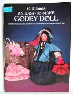 An Easy to Make GODEY LADY DOLL with Instructions & Complete Wardrobe 