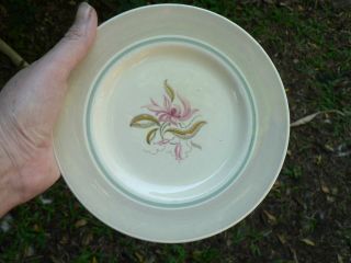 WOODS IVORY WARE PLATE SUSIE COOPER DESIGN MADE IN ENGLAND FLORAL 