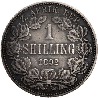 south africa zar 1 shilling 1892 rare from sweden time