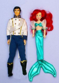 Ariel The Little Mermaid Eric Tyco Doll USED Lot 2 for OOAK or Play 