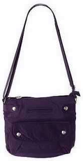   Nylon Shoulder Bag Lightweight Travel Organizing Handbag Purple
