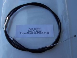 triumph air chock cable tr6 tr6ss tr6c tr6r 1968 73