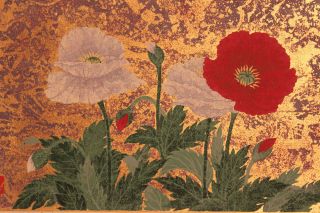 SUGIURA KAZUTOSHI Limited Edition Japanese Silkscreen Print   Poppy No 