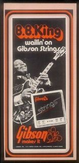 1973 bb b b king photo gibson guitar strings print