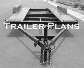 NEW Tandem 20 Car Trailer Plans,Instructions,BOM Build 4 Less Than $ 
