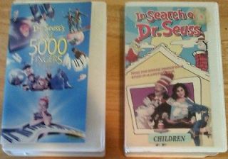 DR. SEUSS Video 2 VHS SET 5,000 Fingers of Doctor T & In Search of 