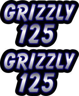 Grizzly 125 4x4 Blue Gas Tank Graphics Decals Stickers Atv Quad